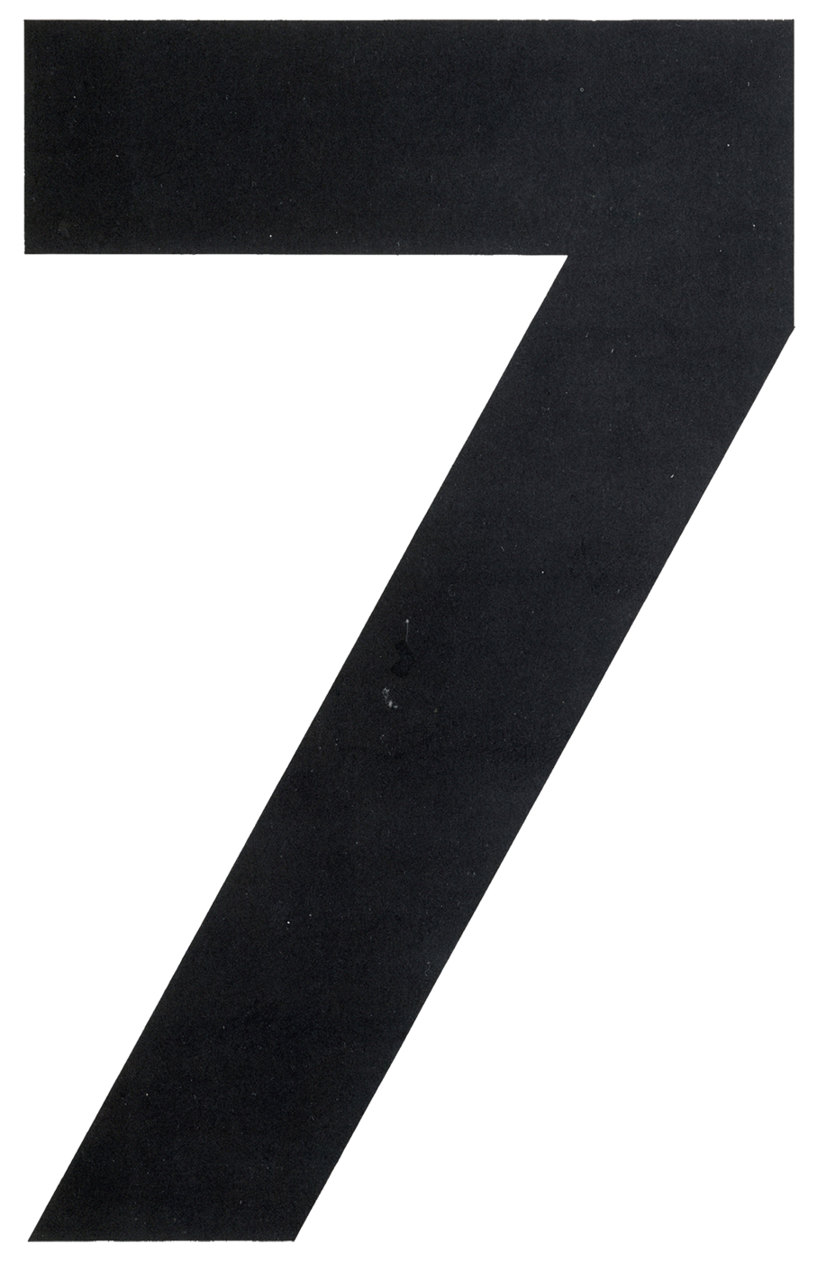 Large numeral seven — Seventh in a series of exhibitions
