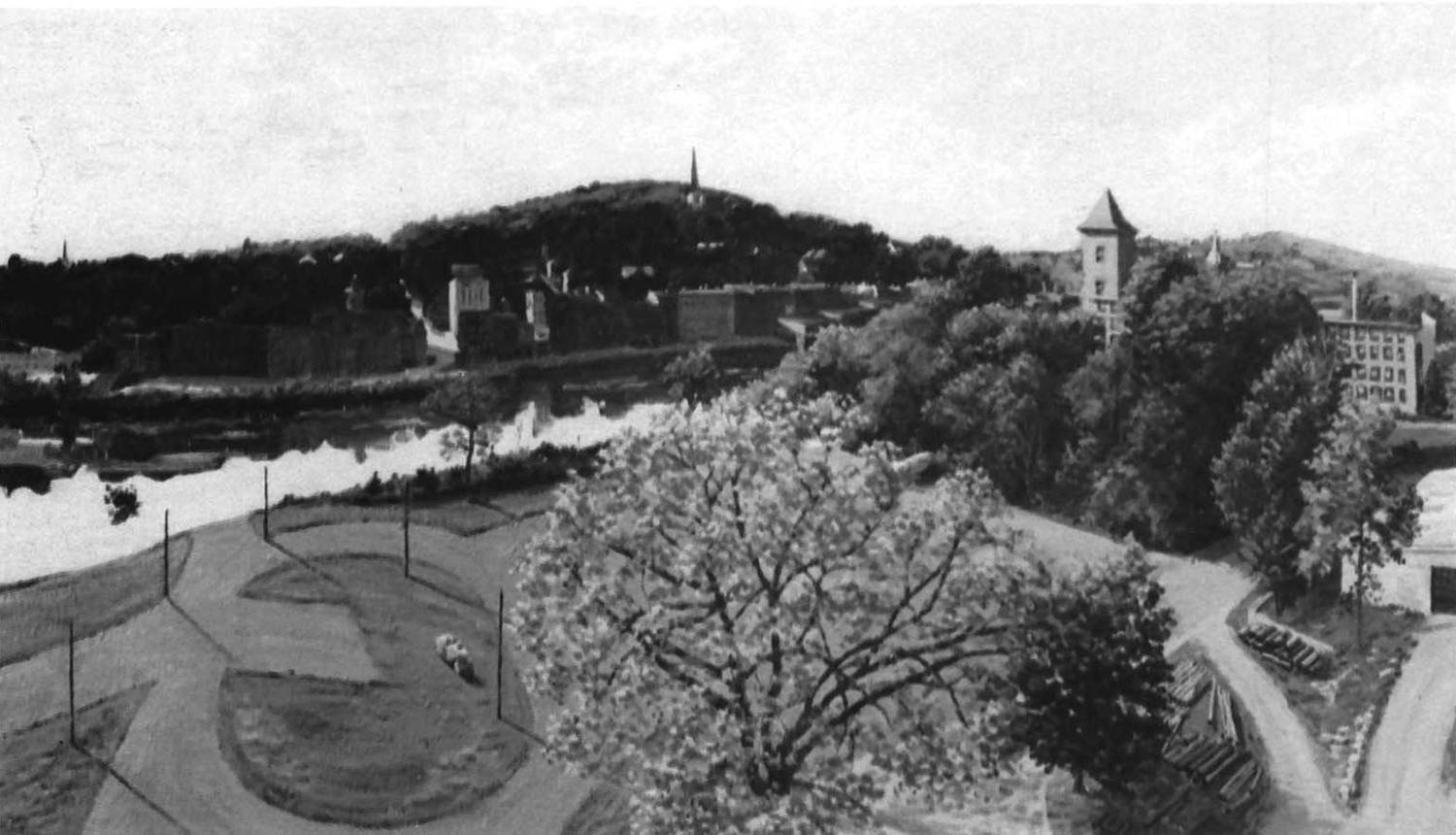 Augusta, Maine, from Memorial Bridge, 1973