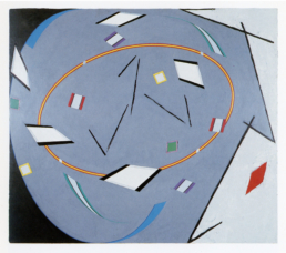 Time Glider 1, 1982-83. Acrylic on canvas, 3ft 8in x 4ft 2in (111 x127 cm) - WILLIAM CONLON