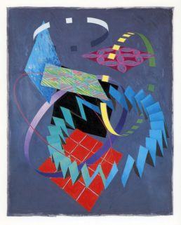 Malden Bridge. 1985. Acrylic on paper mounted on canvas. 53in x 42in (135 x 107 cm) - WILLIAM CONLON