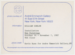 William Conlon Installation, André Emmerich Gallery, 1987, Acrylic On Canvas