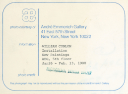 William Conlon Installation, André Emmerich Gallery, 1980, Acrylic On Canvas