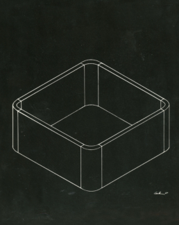 Spectrum Shape, Yale University Art Gallery, 1968, 10ft X 10ft X 42ft, Fabricated Sheet Metal and Acrylic - WILLIAM CONLON