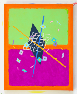 Ricochet No. 5, 2025. Acrylic on Canvas. 40in x 48in (102 x 122 cm) - WILLIAM CONLON